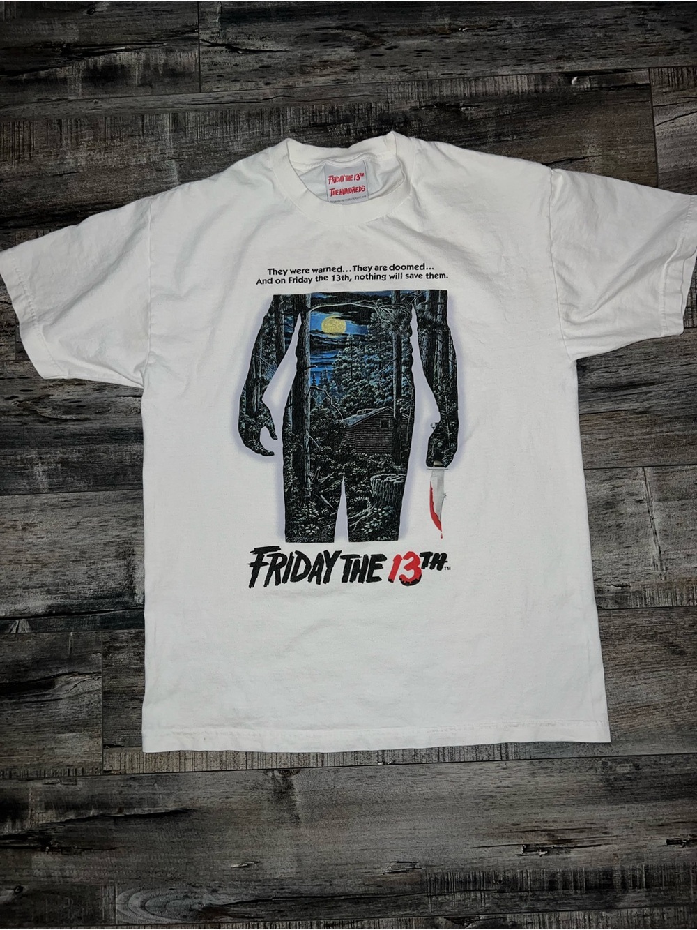 The Hundreds White Friday the 13th Graphic Tee with Nightscape Print